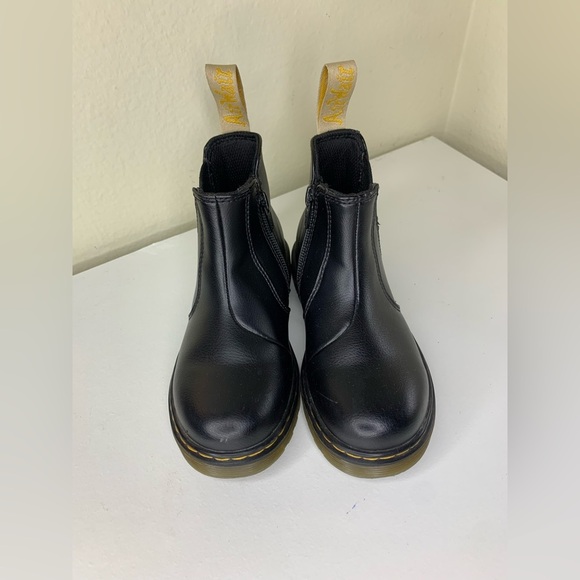 Dr. Martens Black Chelsea Boots with Gold Accents - Picture 2 of 7